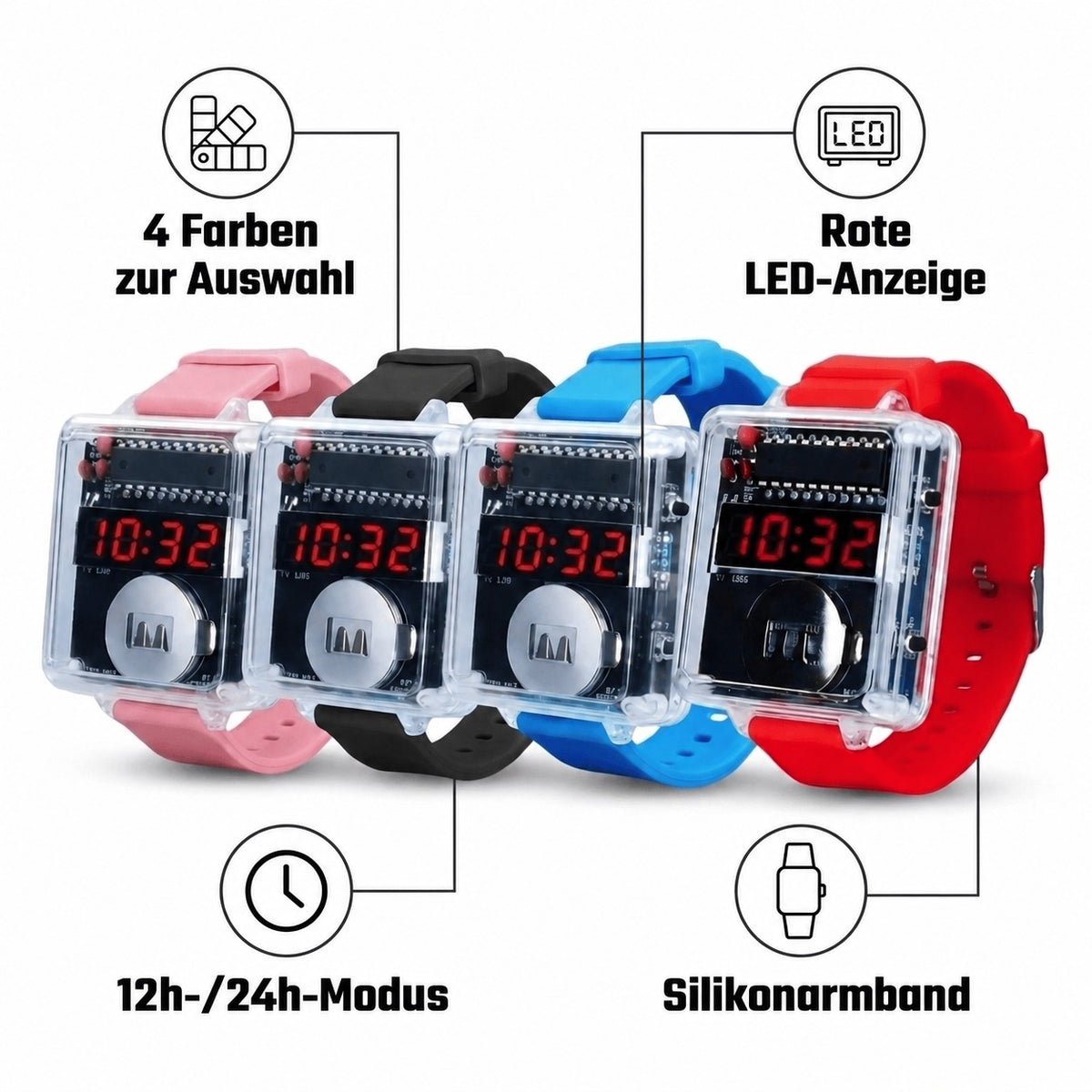 PixelWatch – 4 Farben zur Auswahl