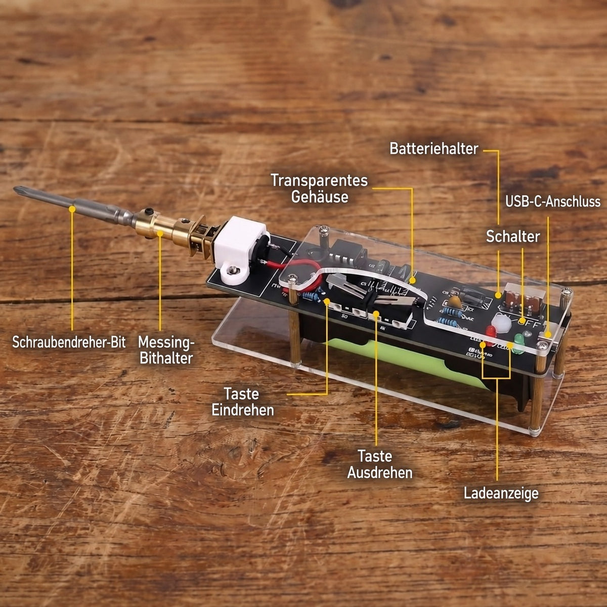 Elektro-Schraubendreher DIY – Aufbau und Bauteile